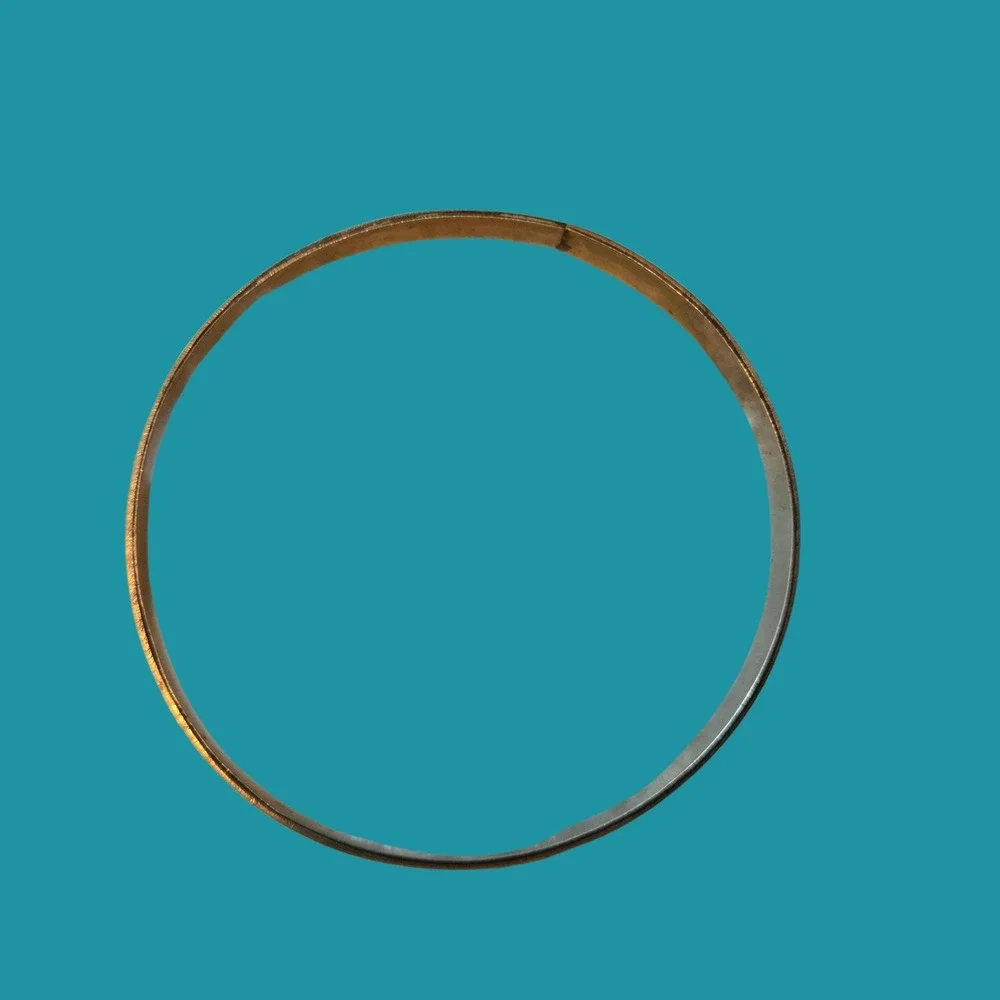Vintage Alpaca Silver Bangle Bracelet Teal Turquoise Inlay Southwestern Boho